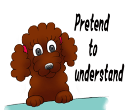 Red Poodle Lady sticker #6801215