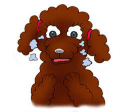 Red Poodle Lady sticker #6801216