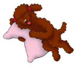 Red Poodle Lady sticker #6801218