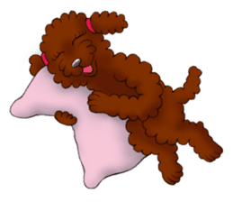 Red Poodle Lady sticker #6801218