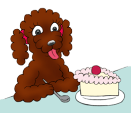 Red Poodle Lady sticker #6801219