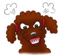 Red Poodle Lady sticker #6801220