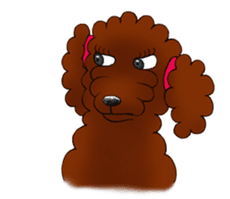 Red Poodle Lady sticker #6801221