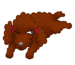 Red Poodle Lady sticker #6801223