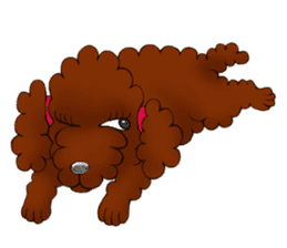 Red Poodle Lady sticker #6801223