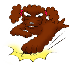 Red Poodle Lady sticker #6801226