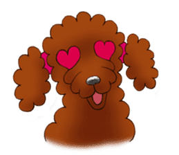 Red Poodle Lady sticker #6801228