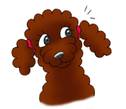 Red Poodle Lady sticker #6801237
