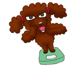 Red Poodle Lady sticker #6801238