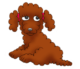 Red Poodle Lady sticker #6801239