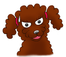 Red Poodle Lady sticker #6801246