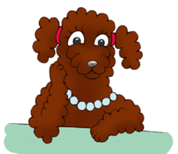 Red Poodle Lady sticker #6801248