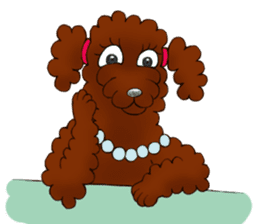 Red Poodle Lady sticker #6801248