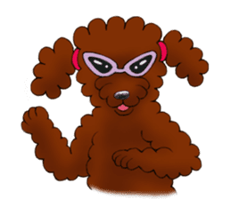 Red Poodle Lady sticker #6801254