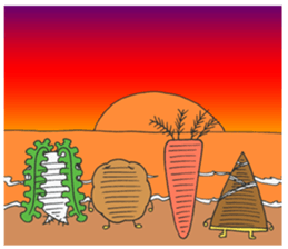 Vegetarian Alien sticker #6801352