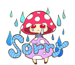 Is avoided; a toadstool "Beniko-chan" sticker #6802379