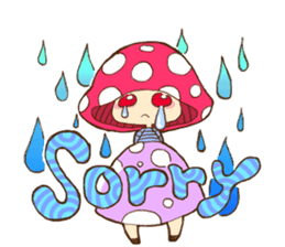 Is avoided; a toadstool "Beniko-chan" sticker #6802379