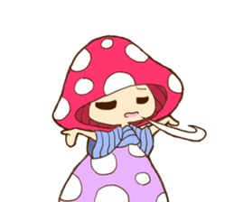 Is avoided; a toadstool "Beniko-chan" sticker #6802396