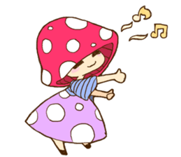 Is avoided; a toadstool "Beniko-chan" sticker #6802401