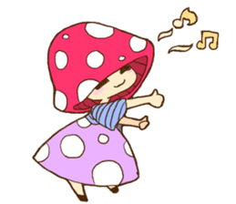 Is avoided; a toadstool "Beniko-chan" sticker #6802401