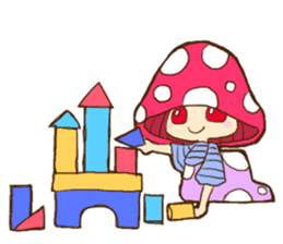 Is avoided; a toadstool "Beniko-chan" sticker #6802407