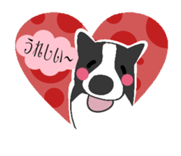 heart melted is Border Collie sticker #6802498