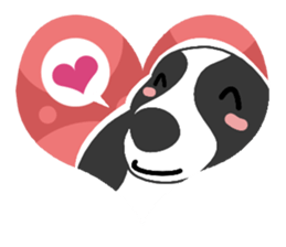 heart melted is Border Collie sticker #6802500