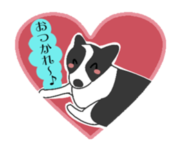 heart melted is Border Collie sticker #6802505