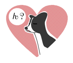 heart melted is Border Collie sticker #6802507