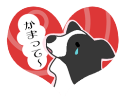 heart melted is Border Collie sticker #6802508