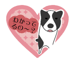 heart melted is Border Collie sticker #6802520
