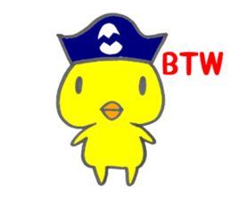 TINY CAPTAIN CHICK sticker #6802689