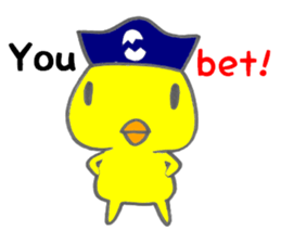 TINY CAPTAIN CHICK sticker #6802690