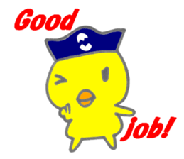 TINY CAPTAIN CHICK sticker #6802701