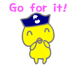 TINY CAPTAIN CHICK sticker #6802704