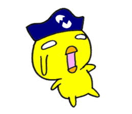 TINY CAPTAIN CHICK sticker #6802723