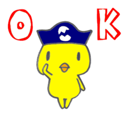 TINY CAPTAIN CHICK sticker #6802727