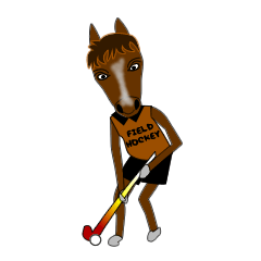 Sticker of Field Hockey Animals