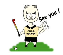 Sticker of Field Hockey Animals sticker #6802971