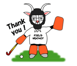 Sticker of Field Hockey Animals sticker #6802973