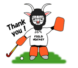 Sticker of Field Hockey Animals sticker #6802973