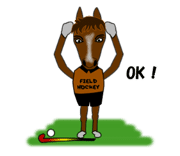 Sticker of Field Hockey Animals sticker #6802976