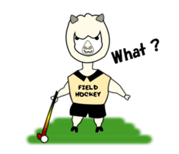 Sticker of Field Hockey Animals sticker #6802977