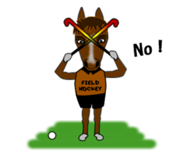 Sticker of Field Hockey Animals sticker #6802982