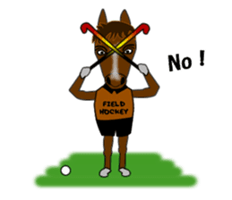 Sticker of Field Hockey Animals sticker #6802982