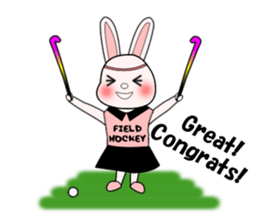 Sticker of Field Hockey Animals sticker #6802984
