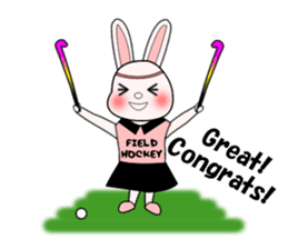 Sticker of Field Hockey Animals sticker #6802984