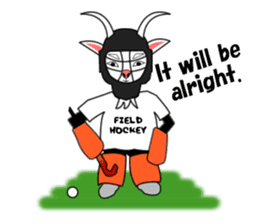 Sticker of Field Hockey Animals sticker #6802985