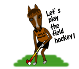 Sticker of Field Hockey Animals sticker #6802988