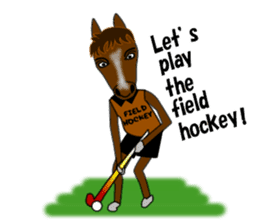 Sticker of Field Hockey Animals sticker #6802988